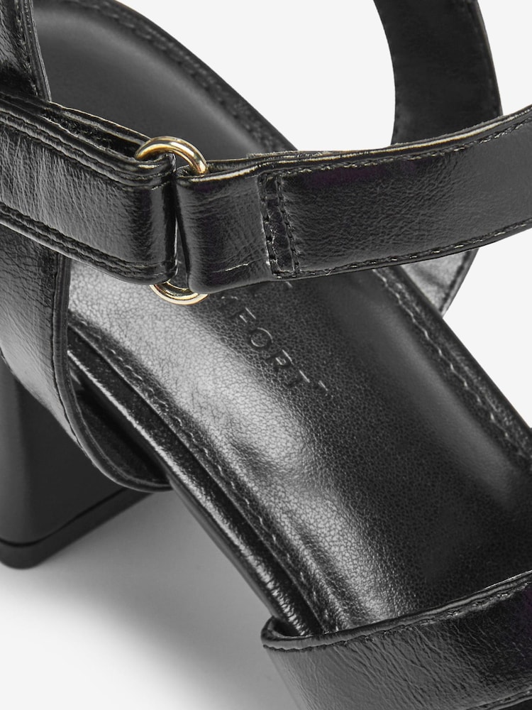Black Regular/Wide Fit Forever Comfort® Gladiator Block Heel Sandals - Image 5 of 5