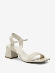 Bone Regular/Wide Fit Forever Comfort® Simple Block Heel Sandals - Image 3 of 5