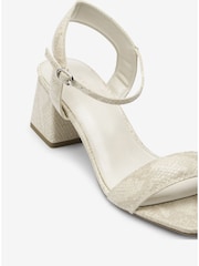 Bone Regular/Wide Fit Forever Comfort® Simple Block Heel Sandals - Image 5 of 5