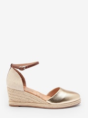 Gold Regular/Wide Fit Forever Comfort® Closed Toe Wedges - Image 1 of 5