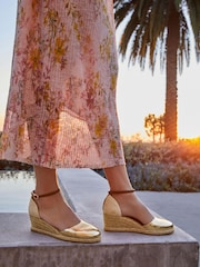 Gold Regular/Wide Fit Forever Comfort® Closed Toe Wedges - Image 5 of 5