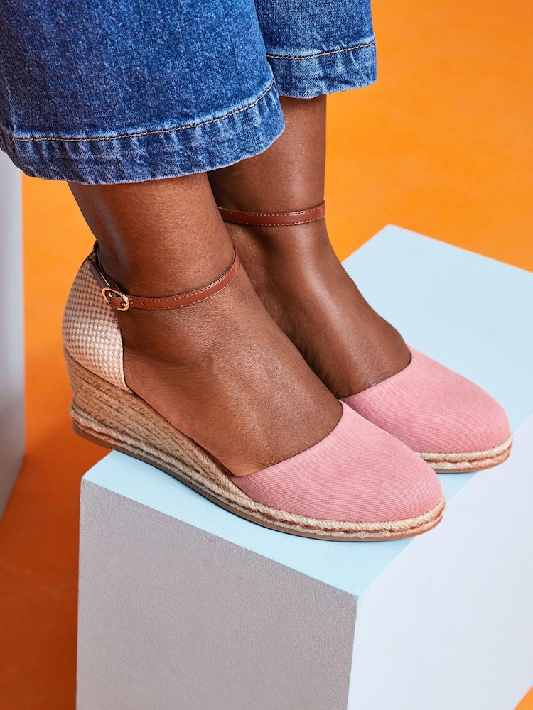 Pink Regular/Wide Fit Forever Comfort® Closed Toe Wedges - Image 1 of 1