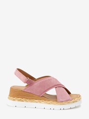 Lilac Purple Regular/Wide Fit Forever Comfort® Sports Cross Over Wedges - Image 1 of 4