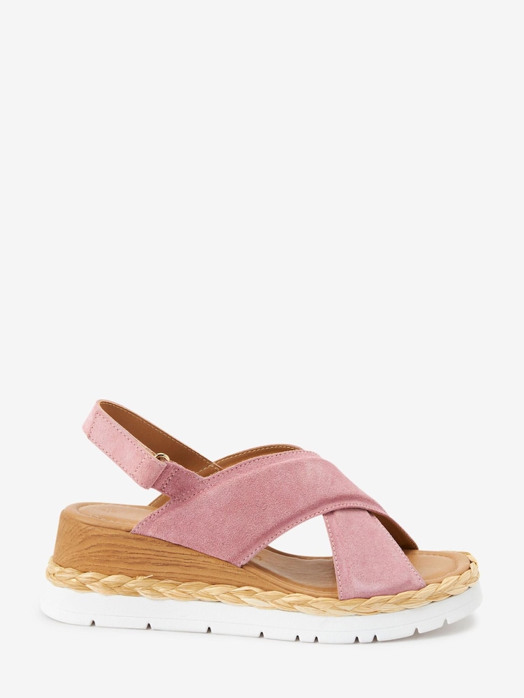Lilac Purple Regular/Wide Fit Forever Comfort® Sports Cross Over Wedges - Image 1 of 4