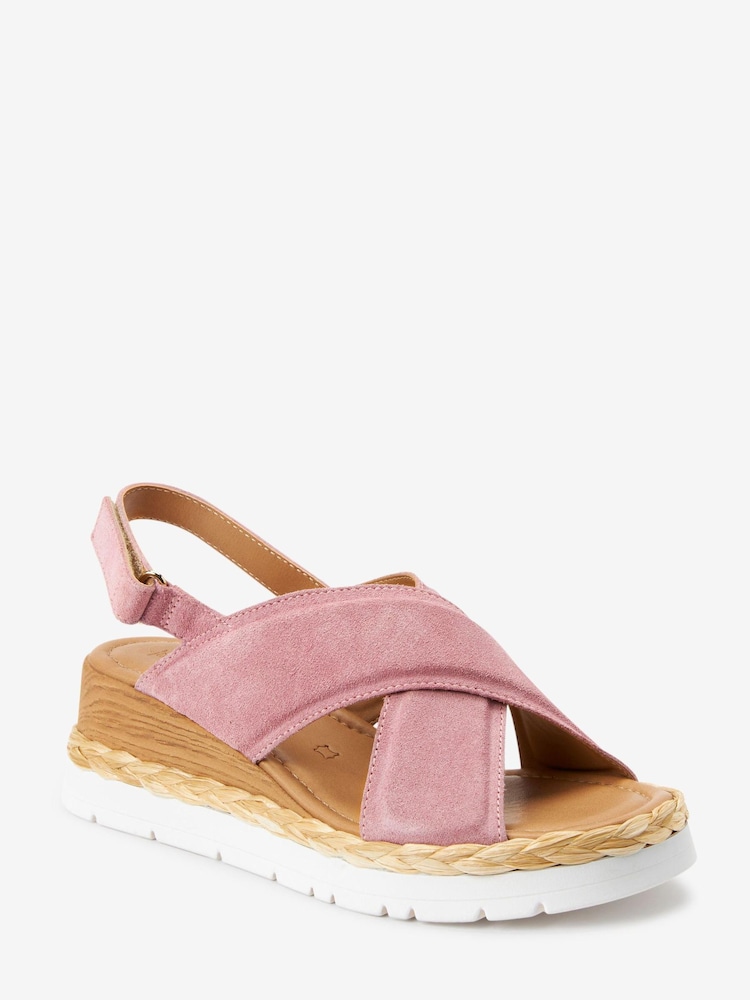Lilac Purple Regular/Wide Fit Forever Comfort® Sports Cross Over Wedges - Image 2 of 4