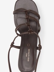 Chocolate Brown Signature Super Strappy Curvy Heel Shoes - Image 3 of 4