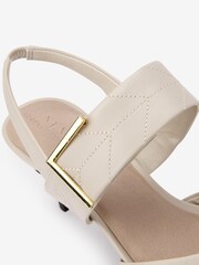 Bone Regular/Wide Fit Forever Comfort® Leather Hardware Slingback Kitten Heels - Image 6 of 6