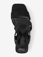 Black Regular/Wide Fit Forever Comfort® Elasticated Cross-Over Espadrille Wedges - Image 4 of 6