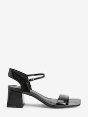 Black Regular/Wide Fit Forever Comfort® Simple Block Heel Sandals - Image 3 of 7