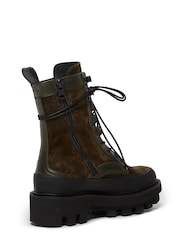AllSaints Black Bexley Lace-Up Boots - Image 2 of 7