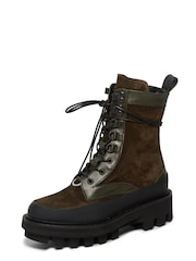 AllSaints Black Bexley Lace-Up Boots - Image 3 of 7