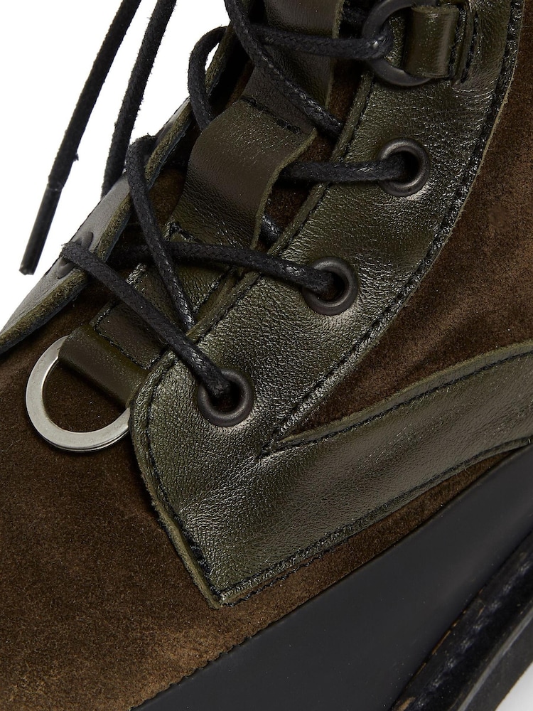 AllSaints Black Bexley Lace-Up Boots - Image 7 of 7