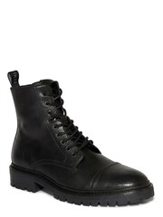 AllSaints Black Piero Lace-Up Boots - Image 2 of 6