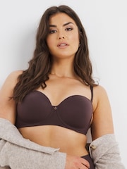 Figleaves Brown Cafe Smoothing Multiway Underwired Balcony Bra - Image 3 of 4