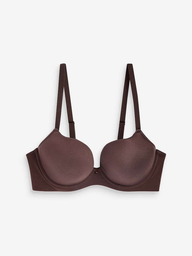 Figleaves Brown Cafe Smoothing Multiway Underwired Balcony Bra - Image 4 of 4 Figleaves Brown Cafe Smoothing Multiway Underwired Balcony Bra - Image 4 of 4