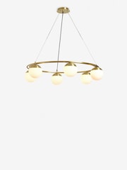 Swoon Brass Wright 6 Light Pendant Ceiling Light - Image 3 of 5