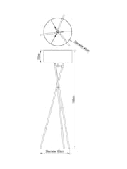 Champagne Gold Rico Floor Lamp - Image 4 of 6