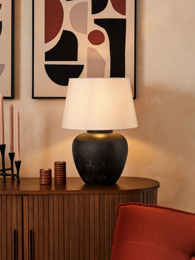 Black Lydford Large Table Lamp - Image 1 of 5