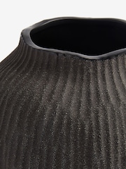 Black Carved Texture Ceramic Vase - Image 3 of 3