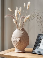 Natural Fish Shaped Ceramic Vase - Image 1 of 5