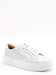 Heavenly Feet Ladies Natural Paris Comfort Lace Trainers - Image 1 of 4