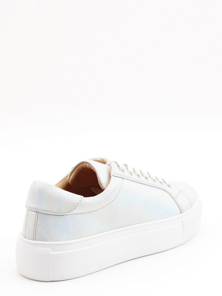 Heavenly Feet Ladies Natural Paris Comfort Lace Trainers - Image 2 of 4