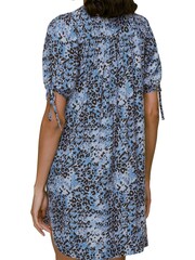 Whistles Blue Hyena Spot Button Up Dress - Image 3 of 4