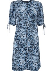 Whistles Blue Hyena Spot Button Up Dress - Image 4 of 4