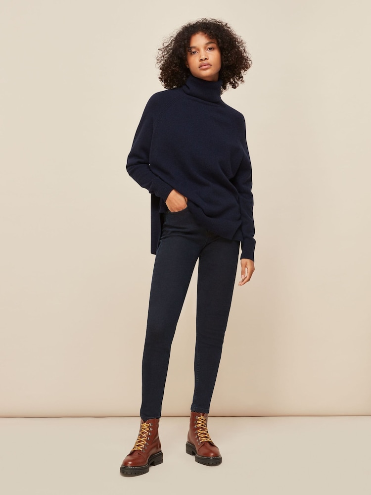Whistles Blue Sculptured Skinny Jeans - Image 1 of 4