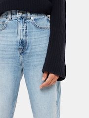Whistles Blue High Waist Barrel Taper Leg 100% Cotton Jeans - Image 1 of 4