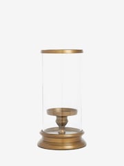 Laura Ashley Glass/Silver Glass And Silver Cylinder Hurricane Lamp - Image 2 of 4