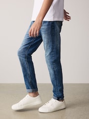Blue Acid Wash Tapered Fit Stretch Jeans (3-16yrs) - Image 2 of 5