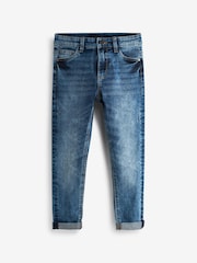 Blue Acid Wash Tapered Fit Stretch Jeans (3-16yrs) - Image 3 of 5