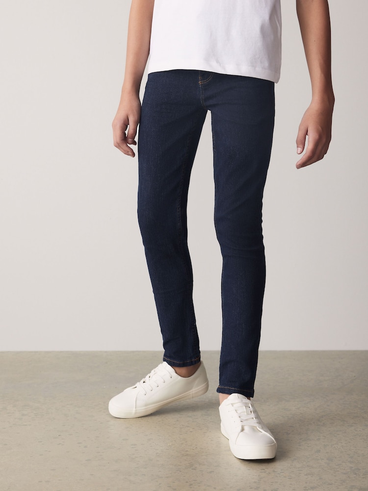 Blue Dark Super Skinny Fit Stretch Jeans (3-16yrs) - Image 1 of 4