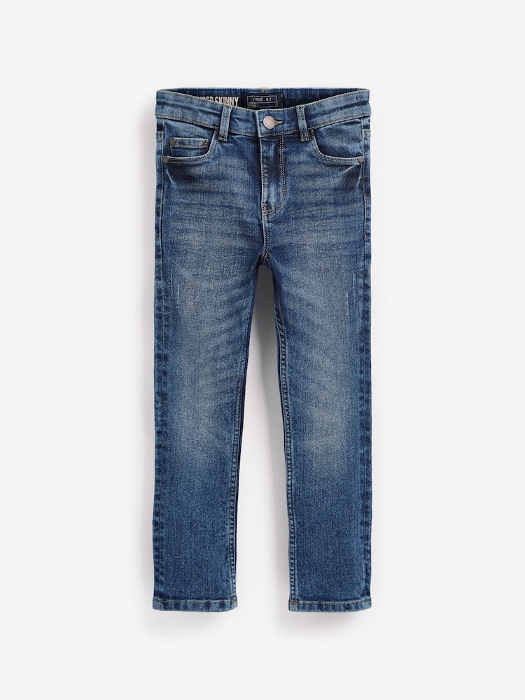 Blue Acid Wash Super Skinny Fit Stretch Jeans (3-16yrs) - Image 1 of 3