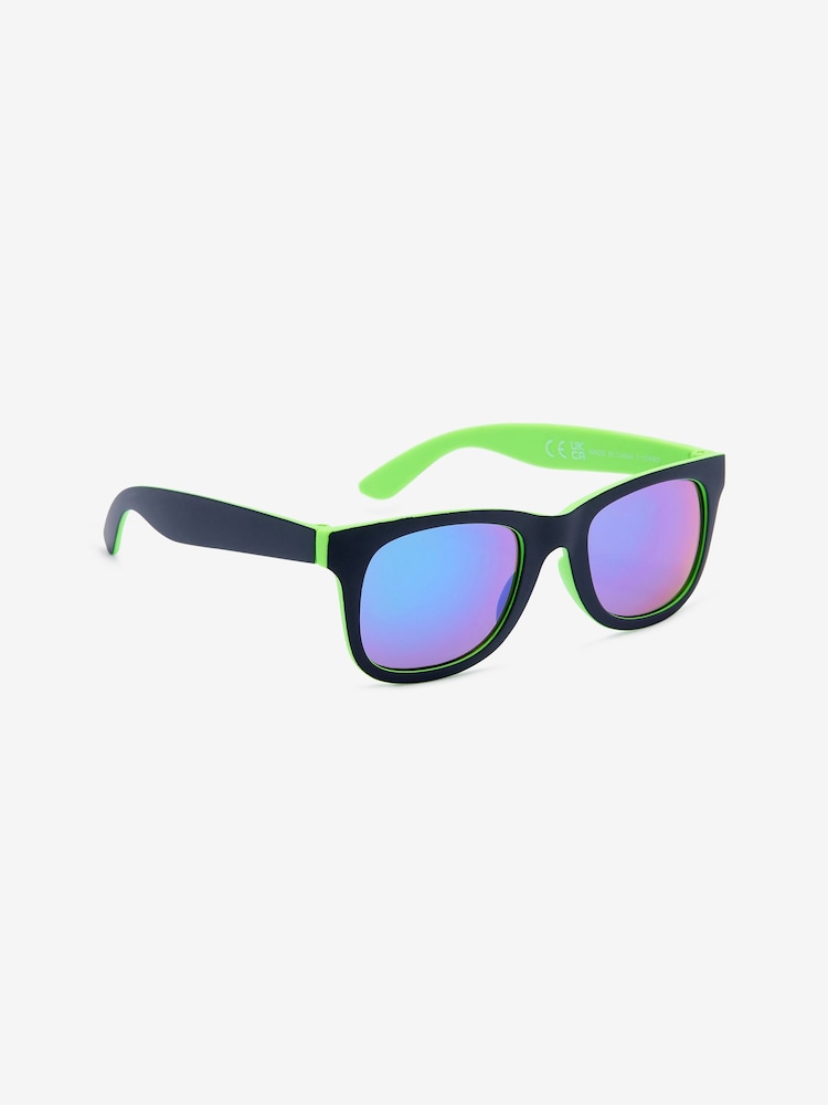 Lime Green/ Black Preppy Style Sunglasses - Image 2 of 5 Lime Green/ Black Preppy Style Sunglasses - Image 2 of 5