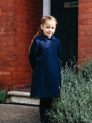 Trotters London Blue Wool Classic Coat - Image 1 of 6