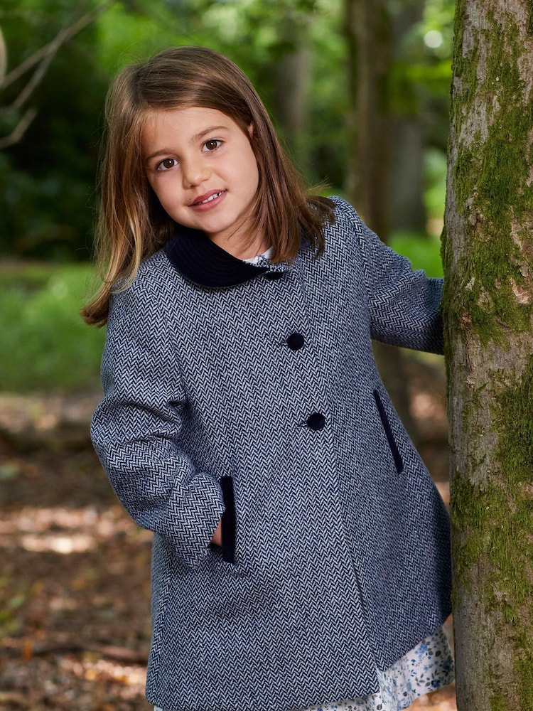 Trotters London Blue Matilda Swing Coat - Image 1 of 3