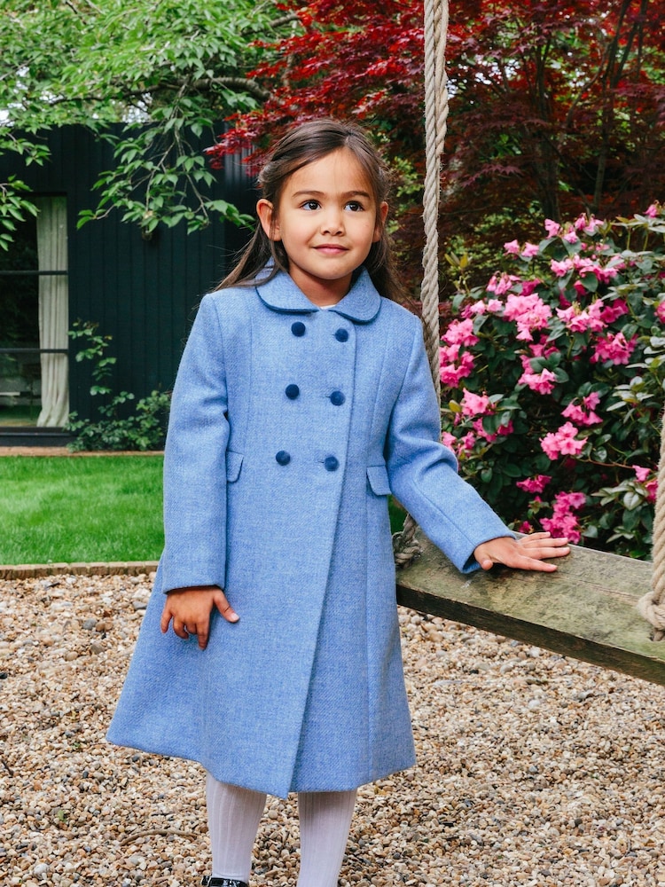 Trotters London Blue Classic Coat - Image 1 of 6