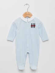 Trotters London Blue Stripe Hugo Sleepsuit - Image 2 of 4