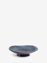 Blue Ceramic Organic Decorative Bowl - Image 3 of 4