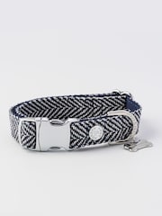 Blue Hugo & Hudson Blue Herringbone Dog Collar - Image 2 of 4