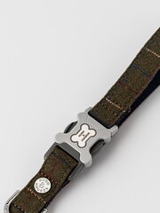Green Hugo & Hudson Green Checked Tweed Dog Lead - Image 4 of 4