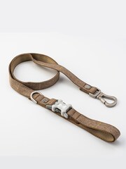 Brown Hugo & Hudson Brown Checked Herringbone Dog Lead - Image 2 of 4
