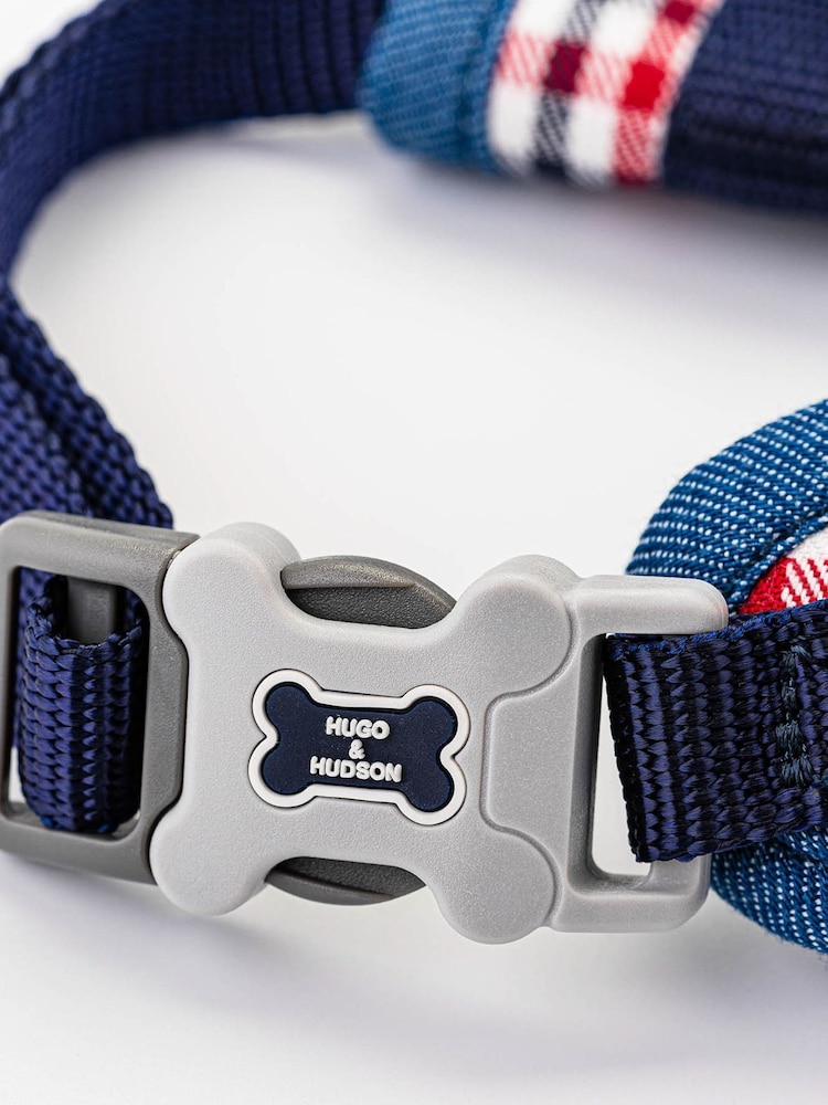 Blue Hugo & Hudson Blue Checked Dog Harness - Image 4 of 4