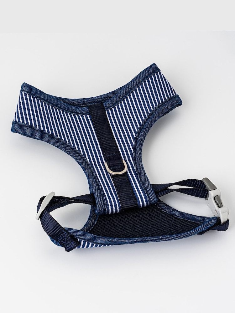 Blue Hugo & Hudson Blue Stripe Dog Harness - Image 2 of 3