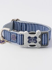 Blue Hugo & Hudson Blue Navy Stripe Dog Collar - Image 2 of 4