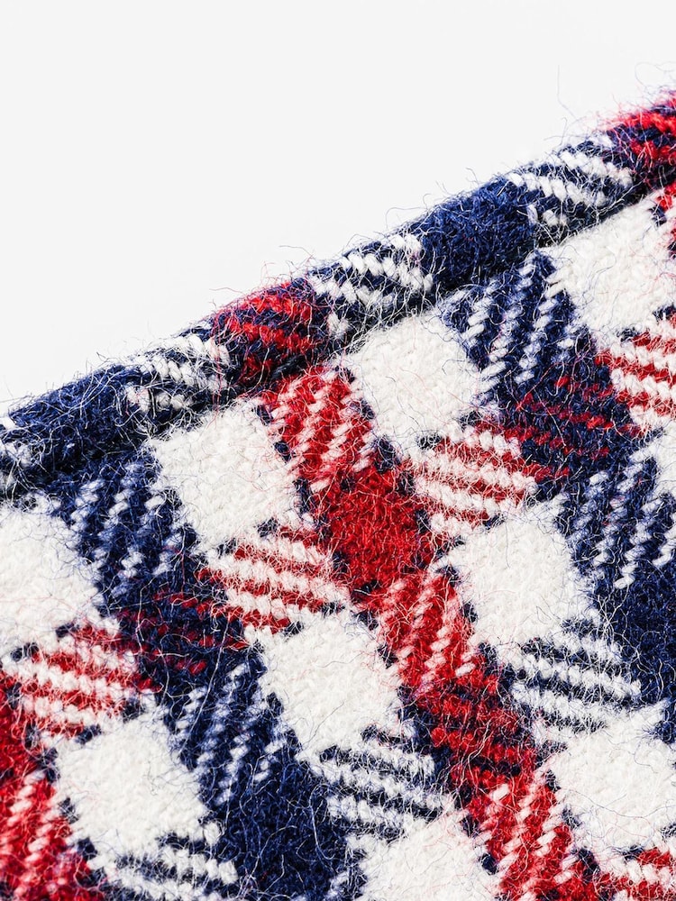 Blue Hugo & Hudson Blue Navy and Red Checked Dog Collar - Image 4 of 4