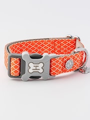 Orange Hugo & Hudson Orange Orange Geometric Dog Collar - Image 1 of 4