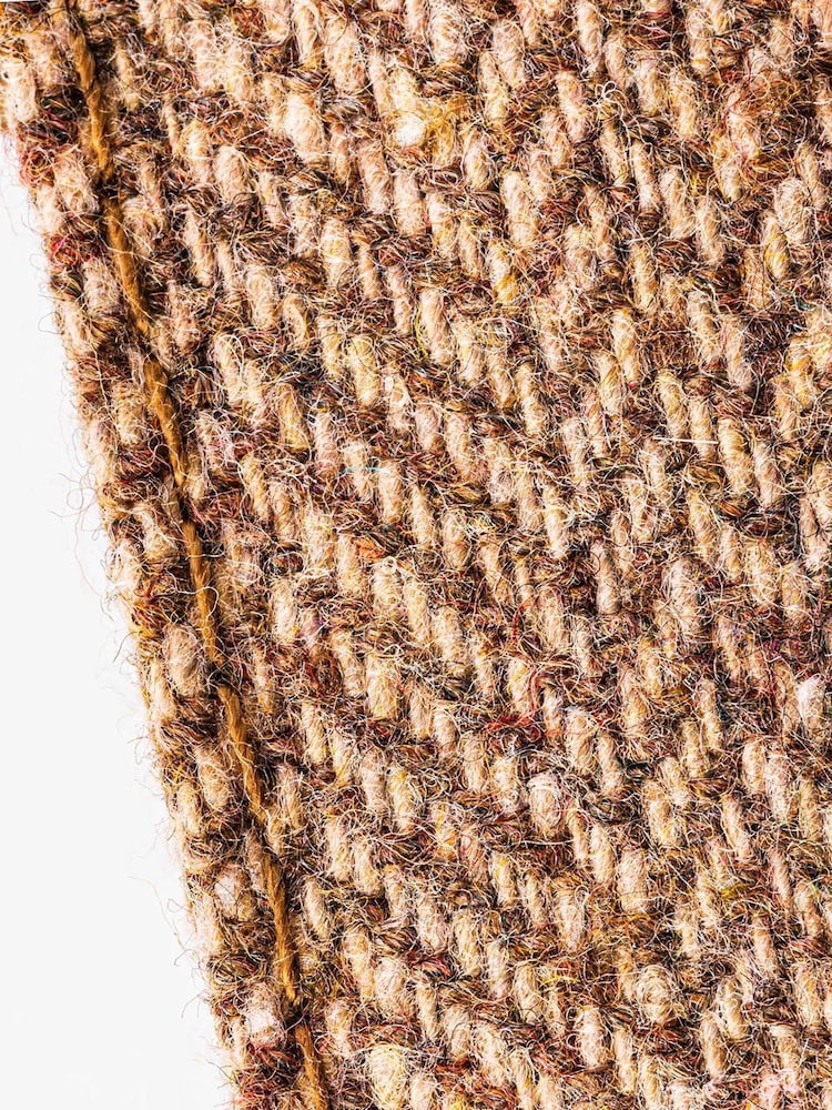 Brown Hugo & Hudson Brown Checked Herringbone Dog Collar - Image 4 of 4